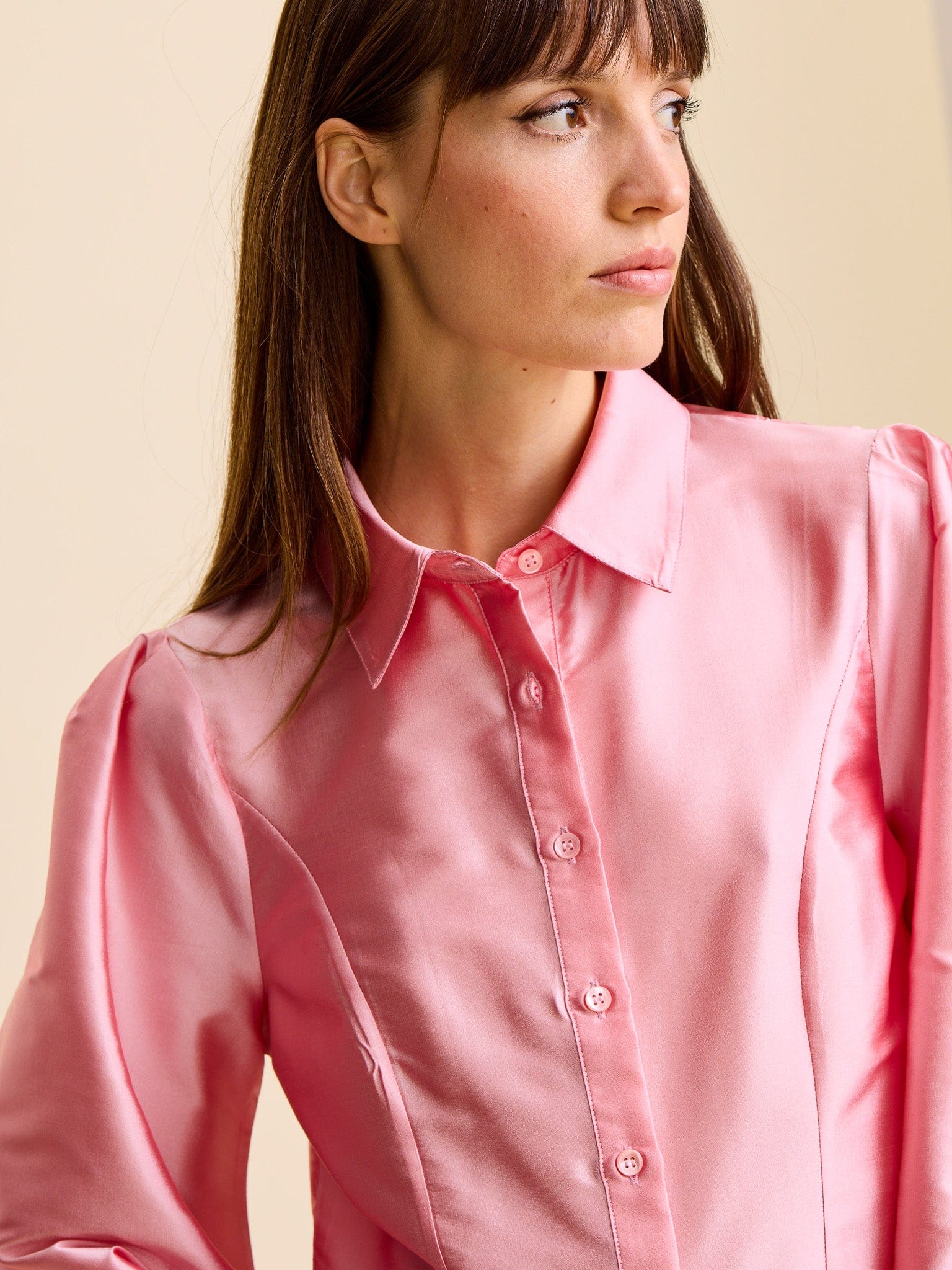 Adeline Top in Peony Taffeta