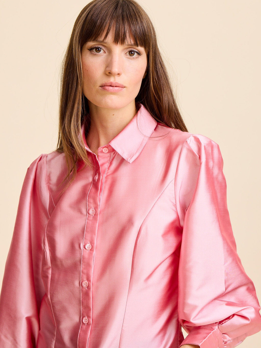 Adeline Top in Peony Taffeta