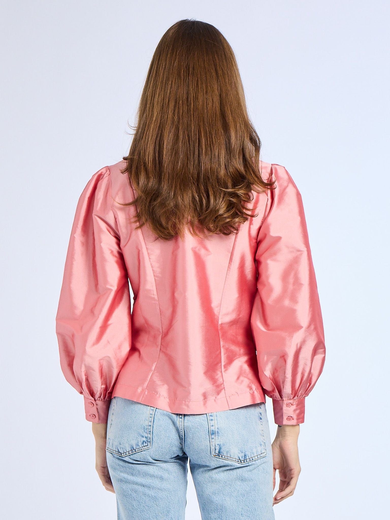 Adeline Top in Peony Taffeta